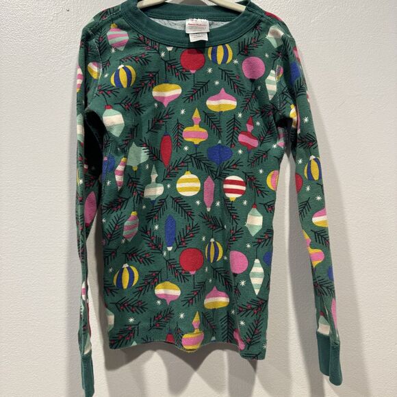Hanna Andersson Pajamas Cotton Matching Long John Christmas Green Kids 120 6-7 - Picture 6 of 9